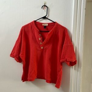 Coral Terrycloth smock